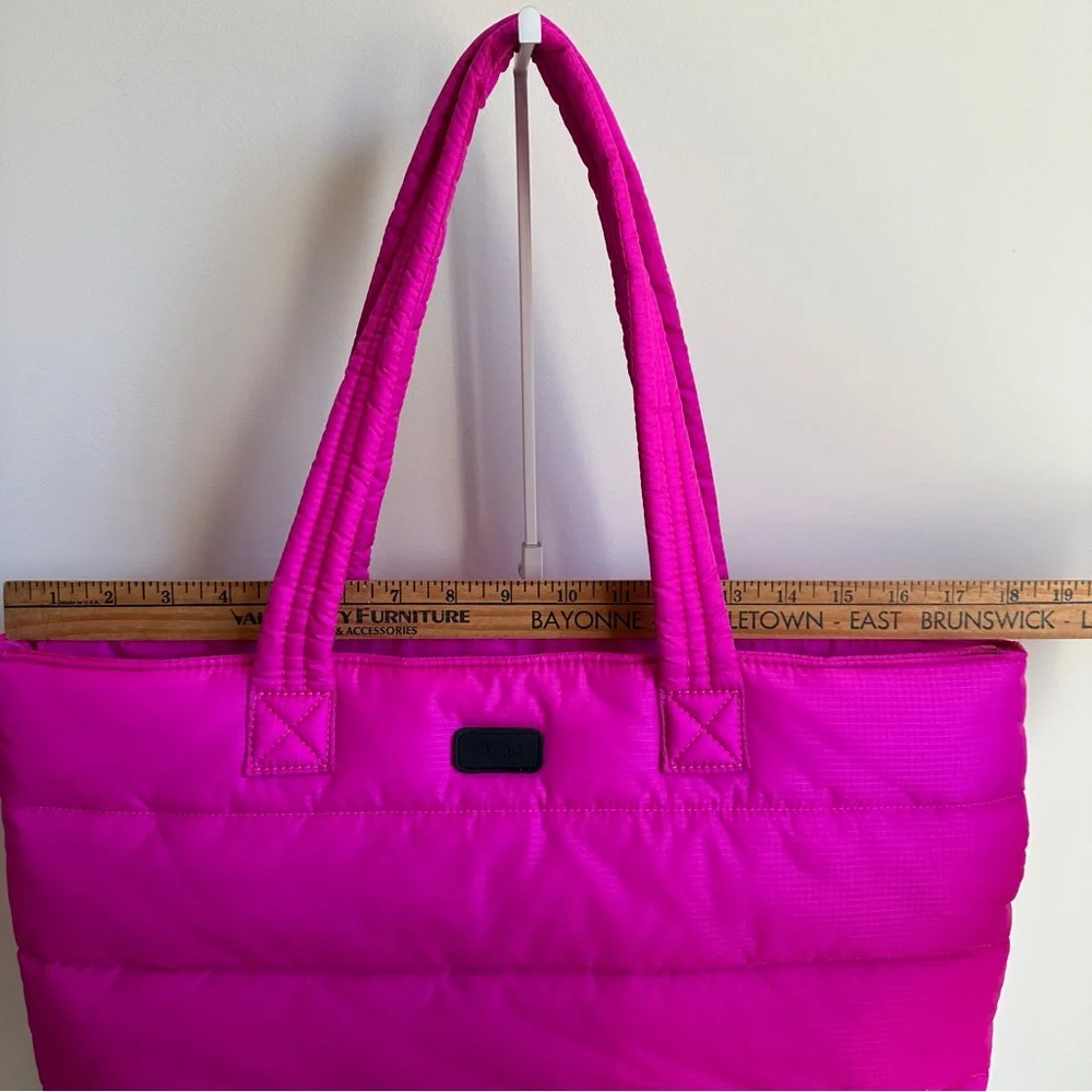 UGG Krystal Puffer Tote Bag Channel Quilted Pink Rock Rose - Picture 11 of 17